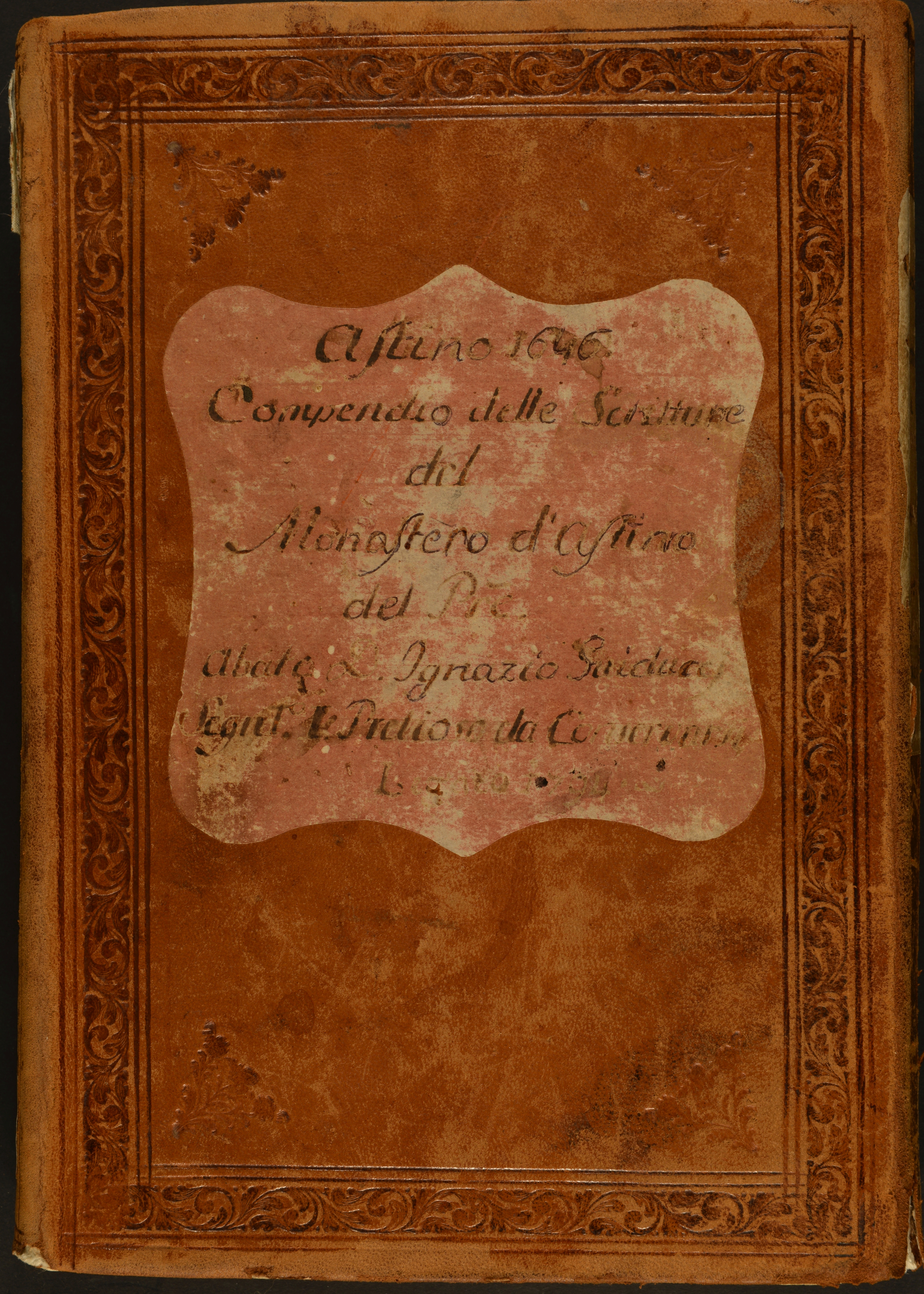 Ignazio Guiducci. Compendio delle scritture del Monastero di Astino, 1646, Biblioteca A. Mai Bergamo